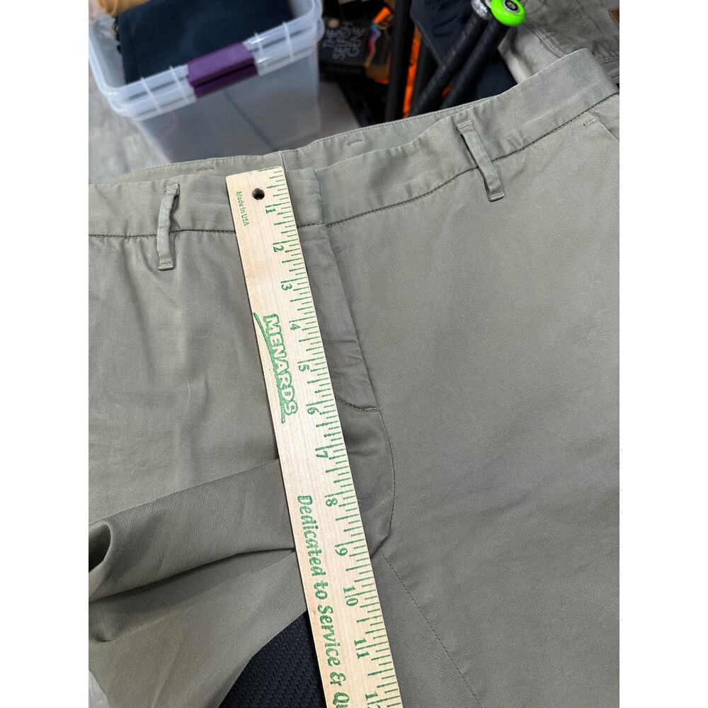 Aspesi Women’s Khaki Trouser Pants Pleated Tan Size 46 - Picture 6 of 11